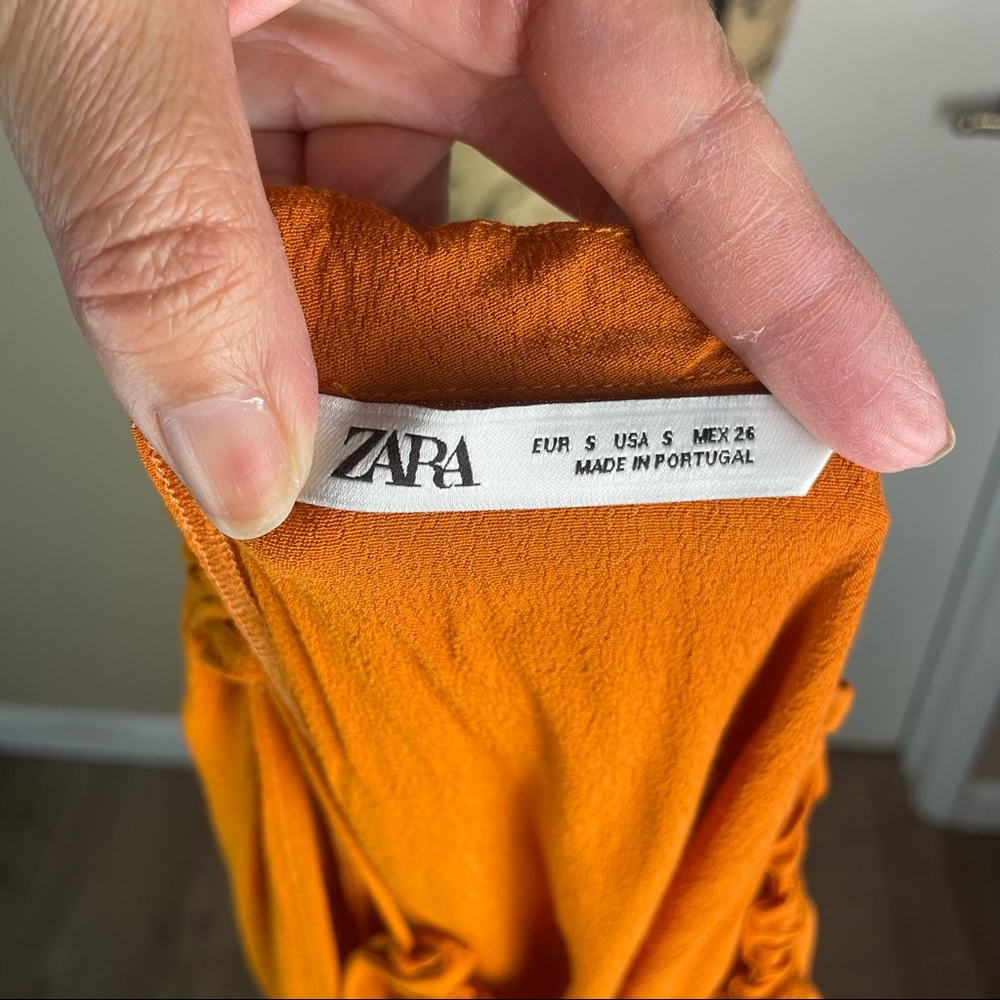 Zara Sleeveless Top Women Asymmetrical Hem Shirt Tunic Halter Neck Open Back New - Picture 15 of 15